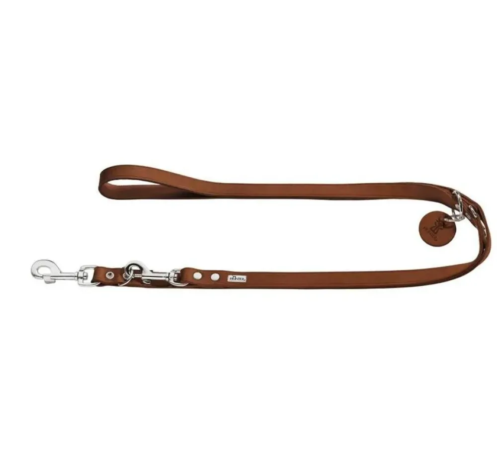 Hunter Verstelbare Hondenriem Cognac Leer- Hunter Hondenriem