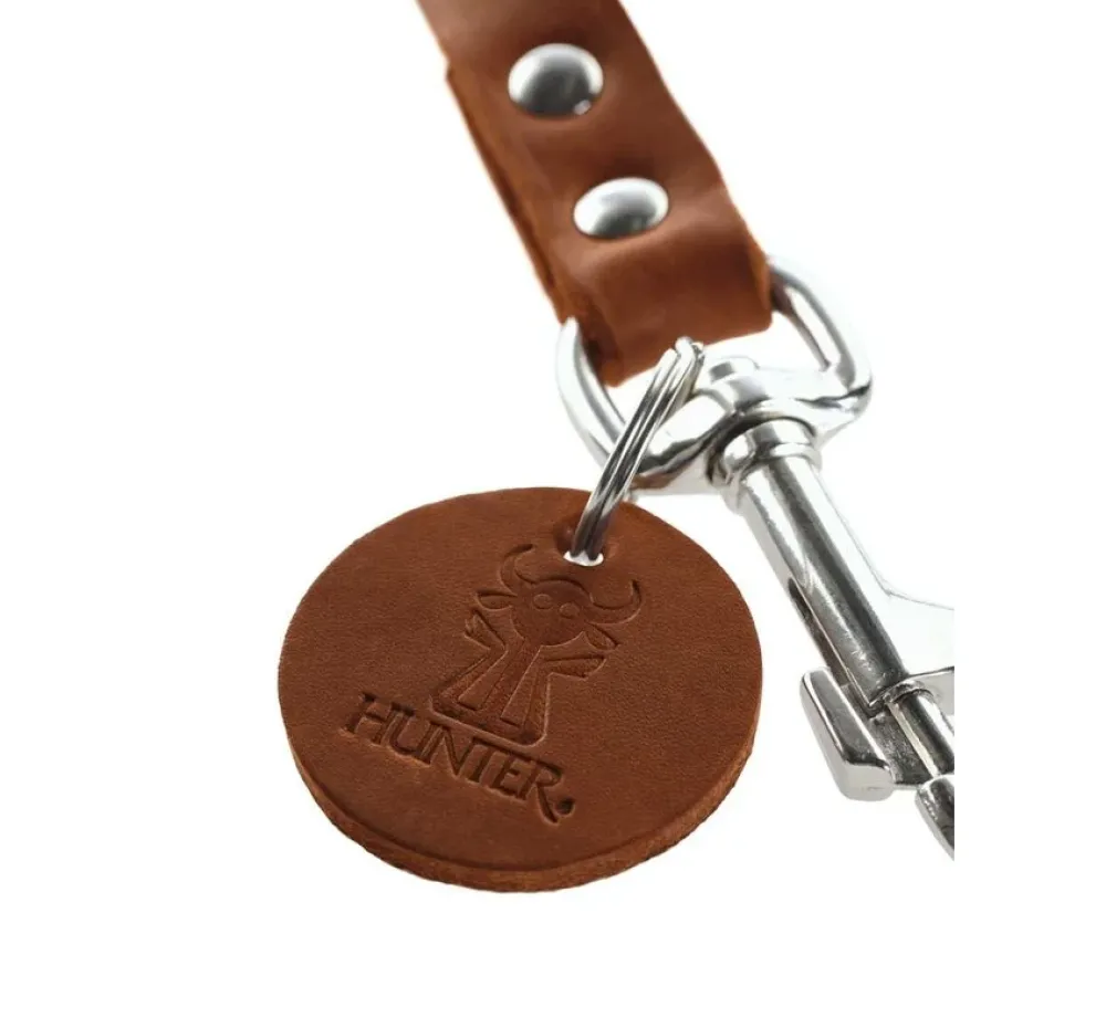 Hunter Verstelbare Hondenriem Cognac Leer- Hunter Hondenriem