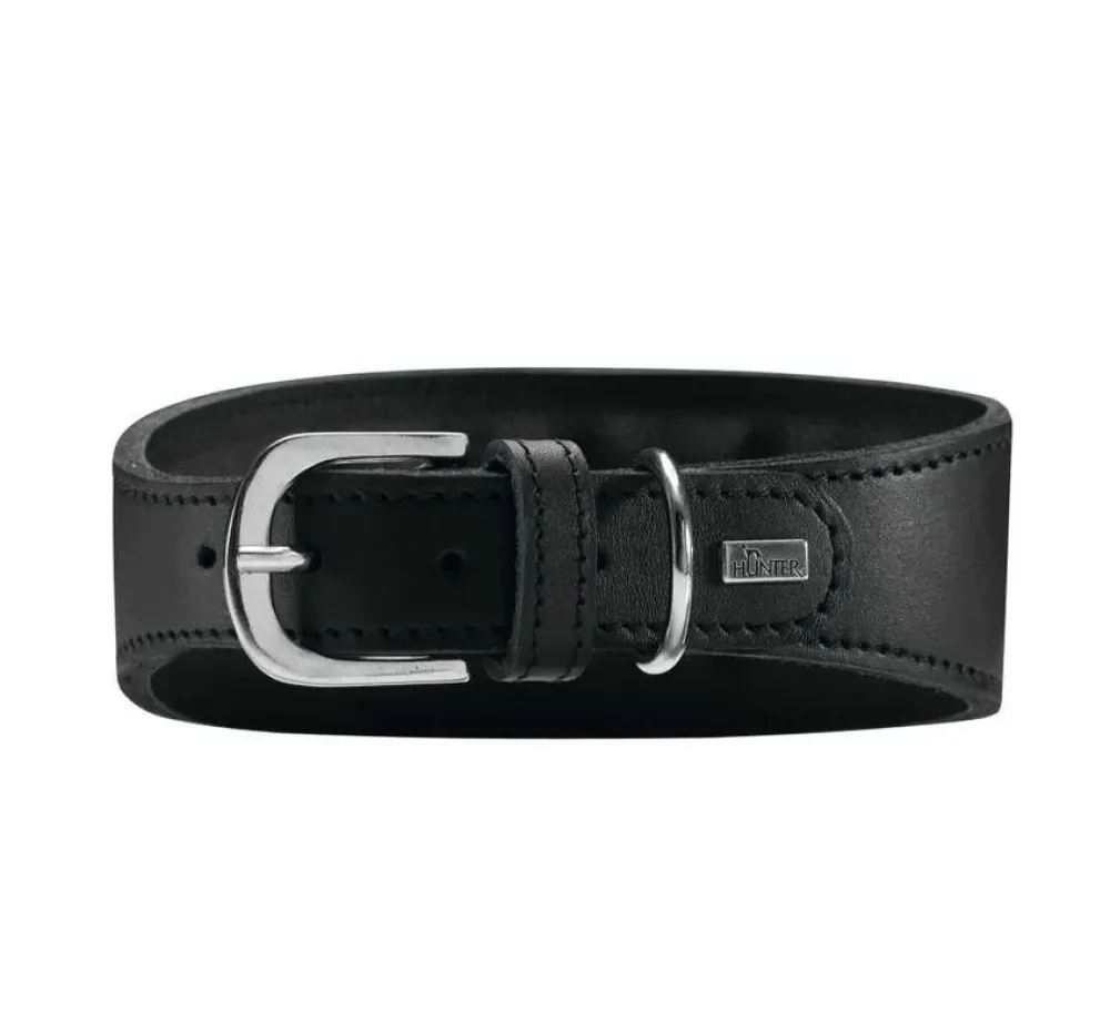 Hunter Windhonden Halsband Super Soft Zwart- Hondenhalsband