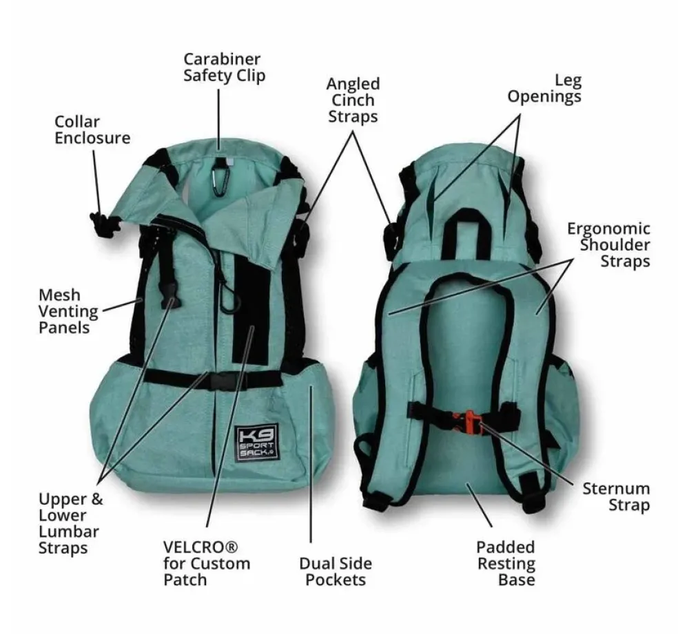 K9 Sport Sack Hondenrugzak Air Mint 2- Hondentas
