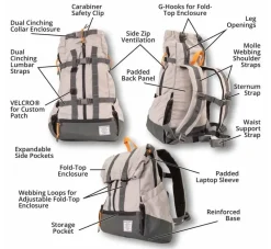 K9 Sport Sack Hondenrugzak Urban 3 Concrete- Hondentas