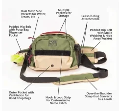 K9 Sport Sack Opbergtaskompanion Maroon- Hondentas