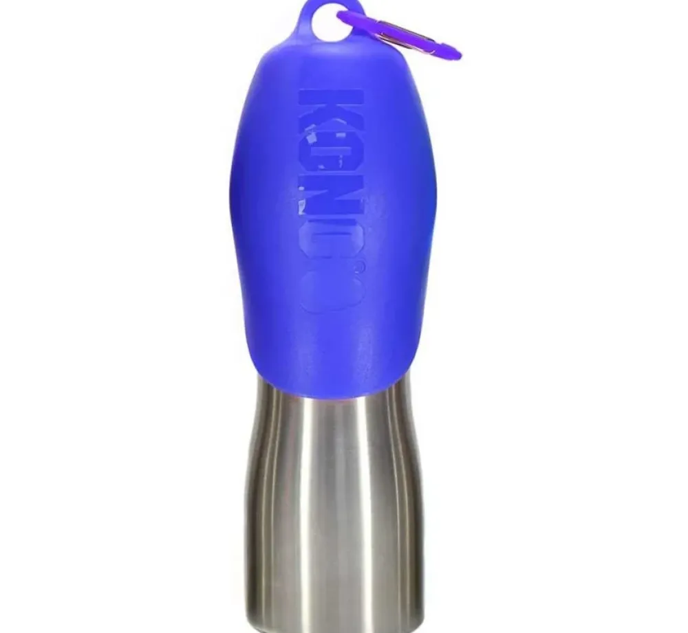Kong Waterfles Blauw- Voerbak En Drinkbak