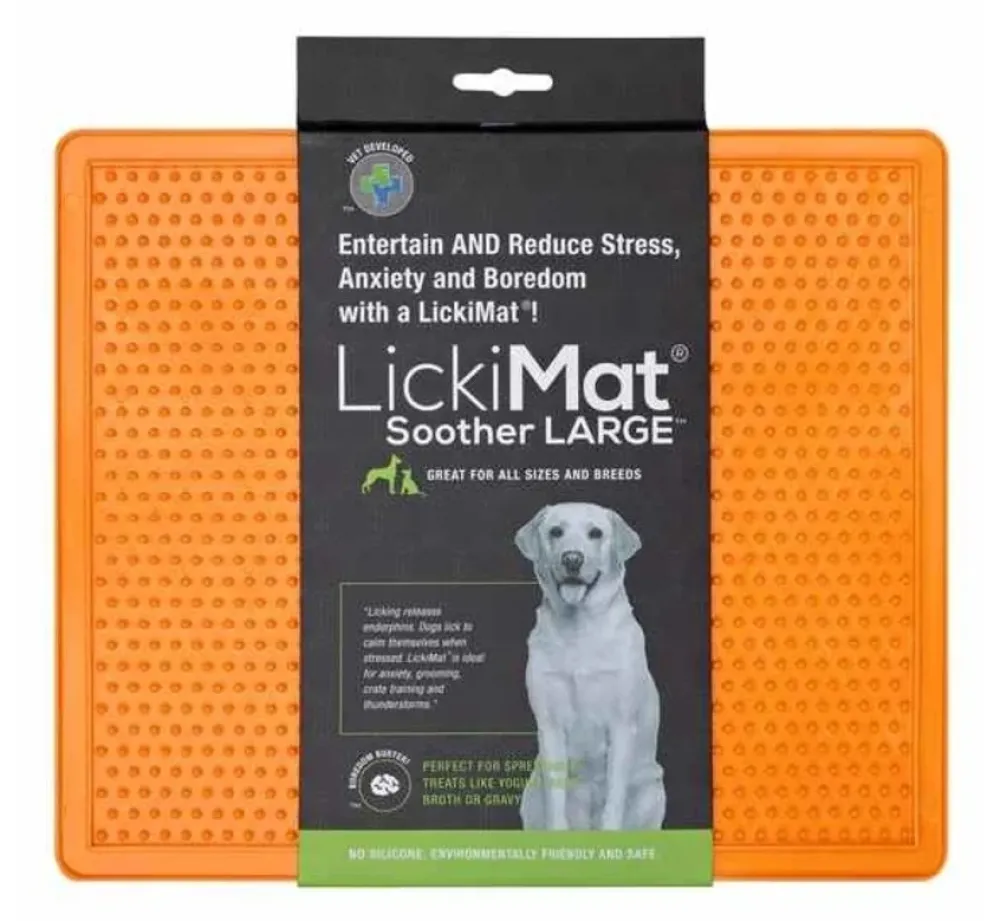 Lickimat Soother Classic Oranje Large- Voerbakken