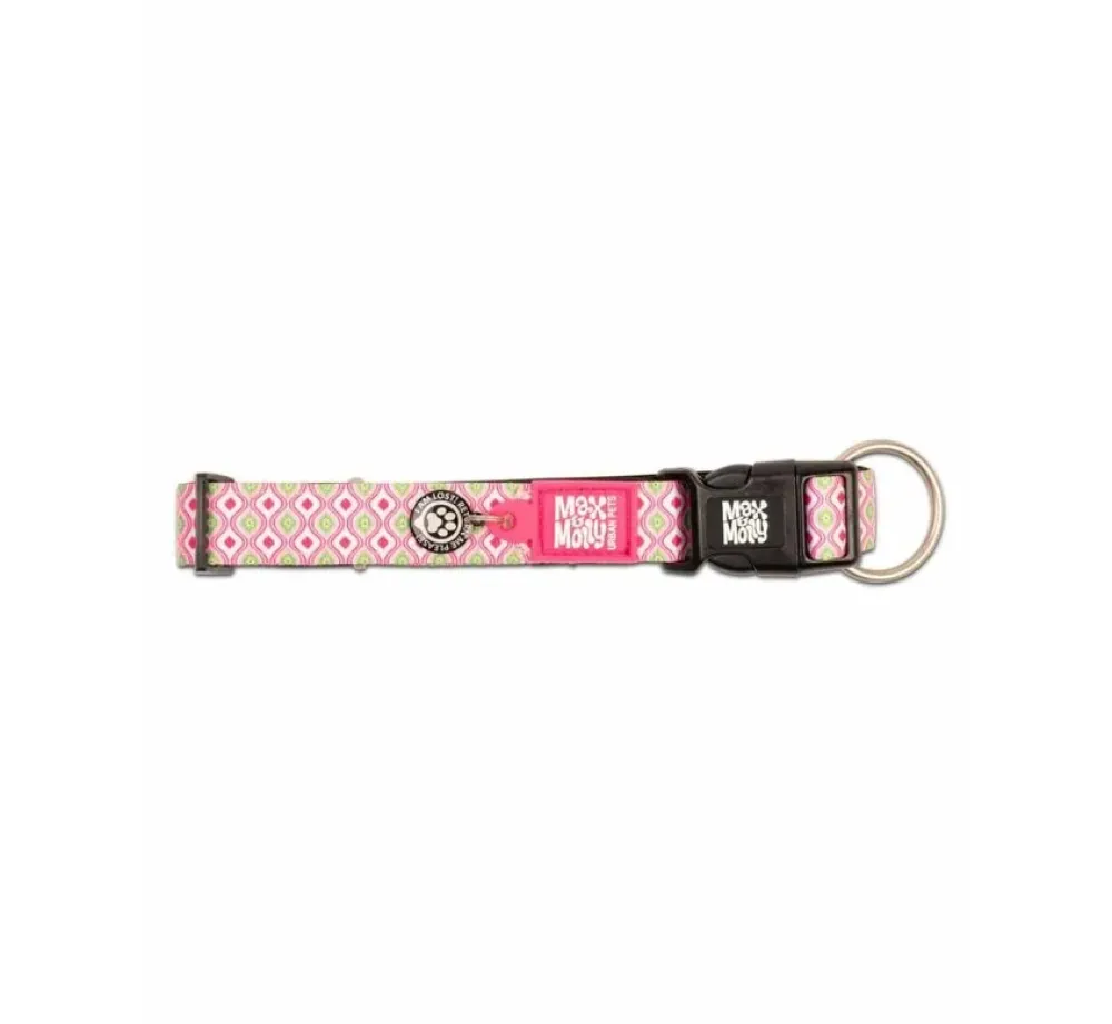 Max & Molly Hondenhalsband Retro Pink- Hondenhalsband