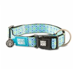 Max & Molly Hondenhalsband Retro Blue- Hondenhalsband