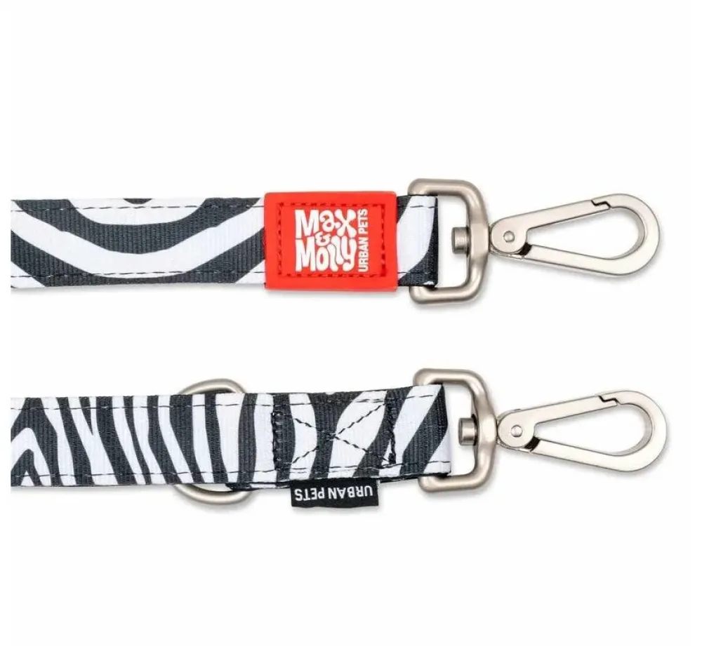 Max & Molly Hondenriem Multi Function Zebra- Puppy Riem