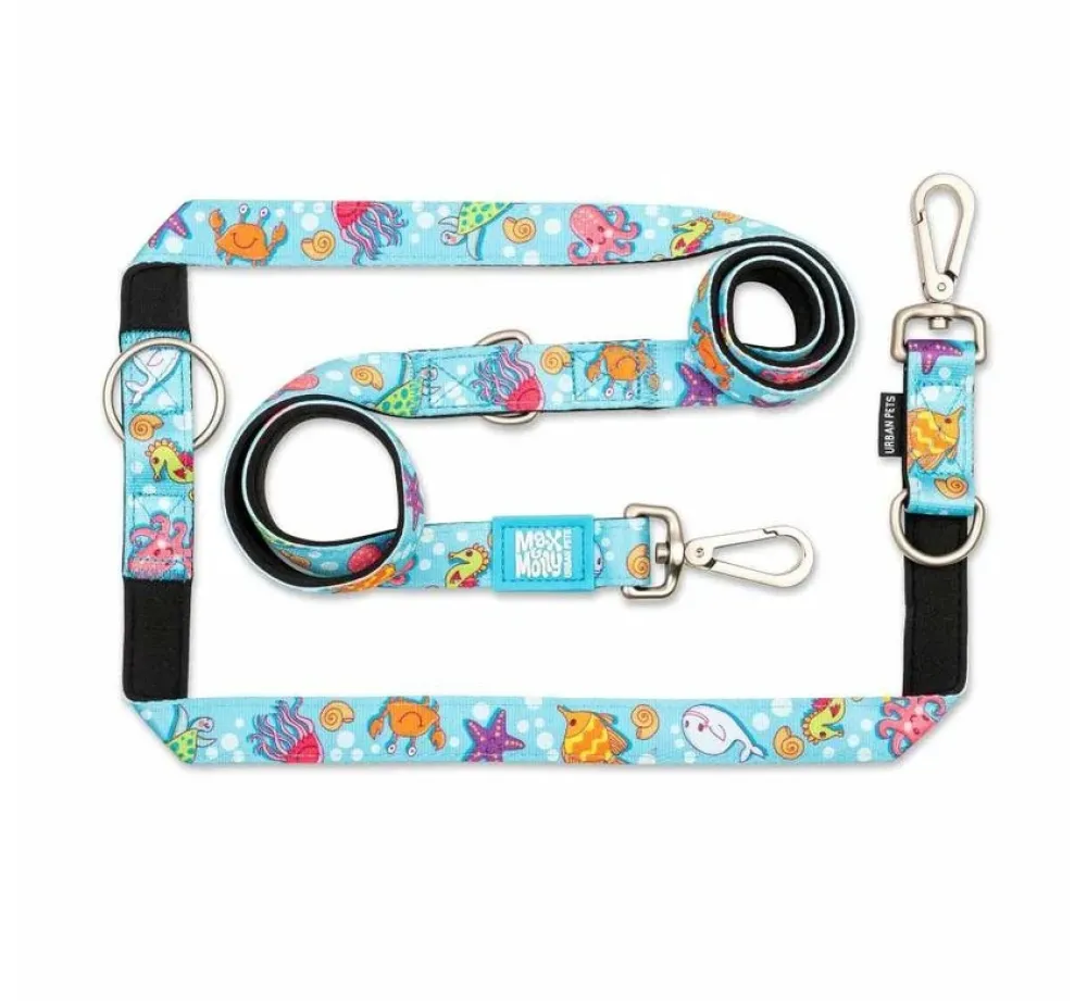 Max & Molly Hondenriem Multi Function Blue Ocean- Puppy Riem
