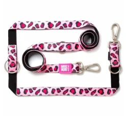 Max & Molly Hondenriem Multi Function Leopard Pink- Puppy Riem