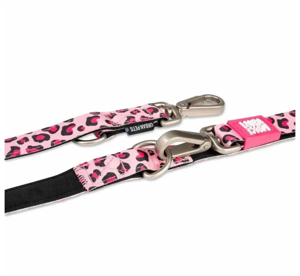 Max & Molly Hondenriem Multi Function Leopard Pink- Puppy Riem
