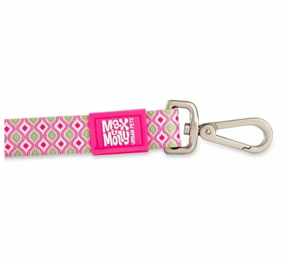 Max & Molly Hondenriem Short Leash Retro Pink- Puppy Riem