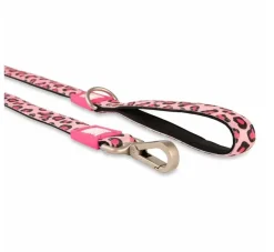 Max & Molly Hondenriem Short Leash Leopard Pink- Puppy Riem