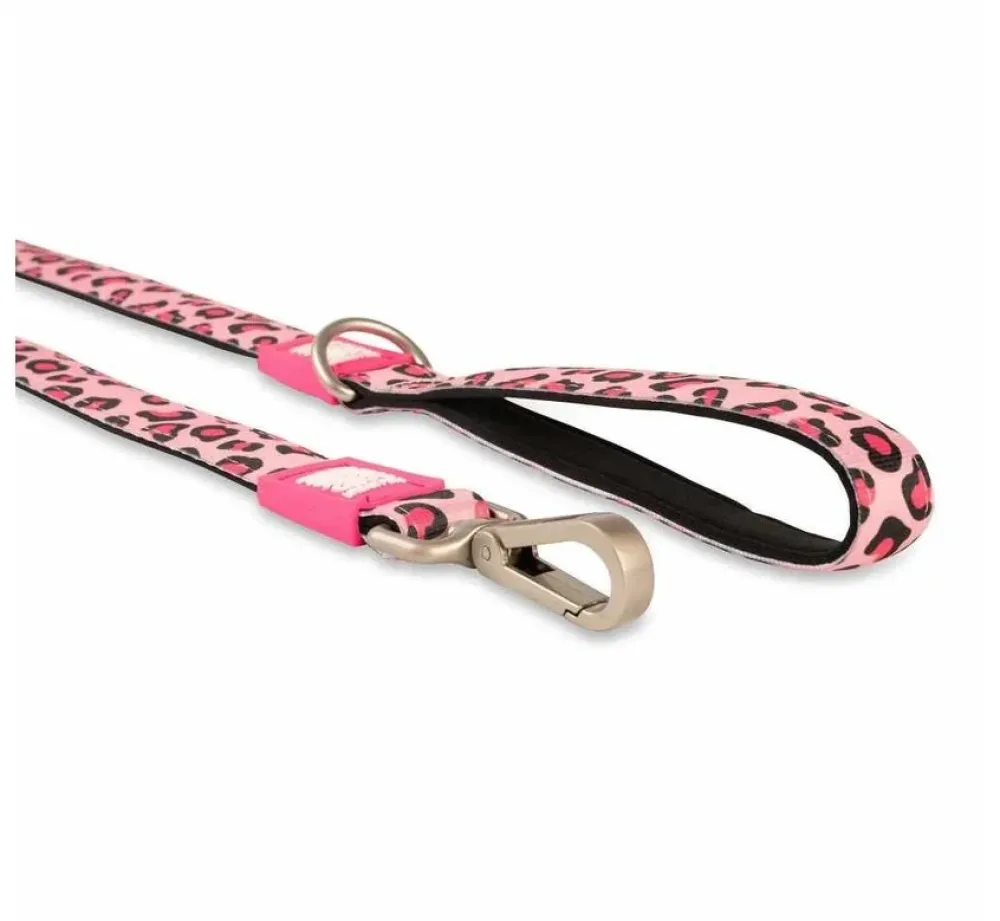 Max & Molly Hondenriem Short Leash Leopard Pink- Puppy Riem