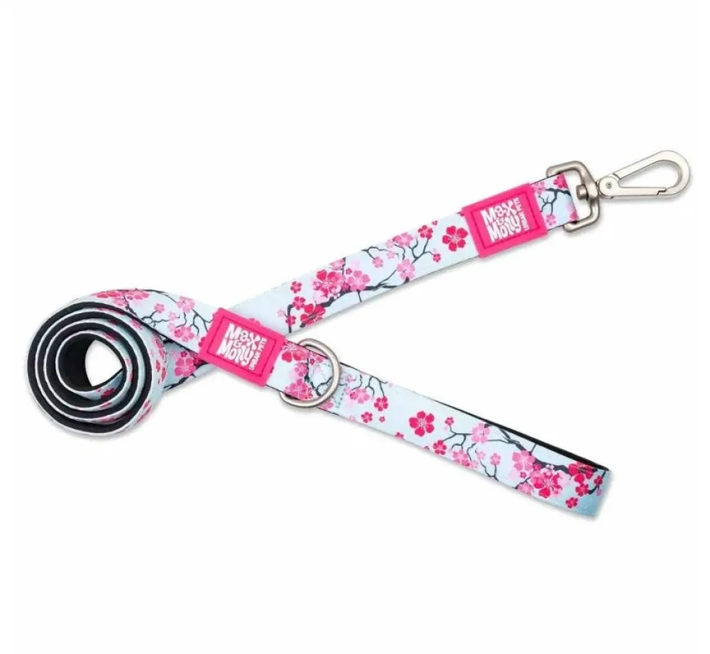 Max & Molly Hondenriem Short Leash Cherry Bloom- Puppy Riem