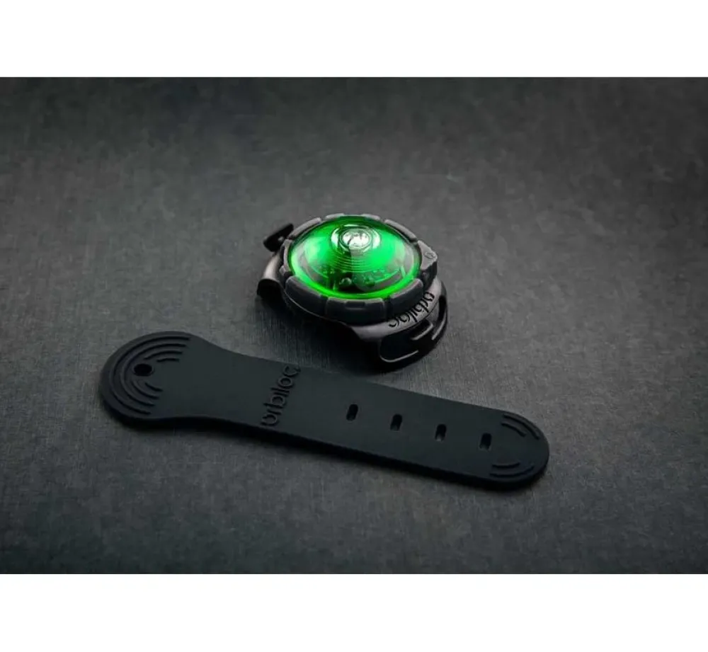 Orbiloc Veiligheidslamp Dog Dual Light Groen- Hondenhalsband