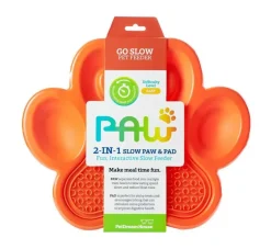 PDH Paw 2 In 1 Slow Feeder Oranje- Voerbakken