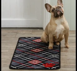 Pet Rebellion Droogloopmat Tartan- Droogloopmat Hond
