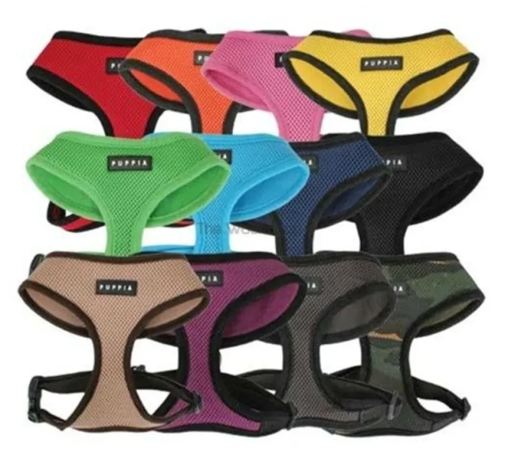 Puppia Hondentuig Soft Harness Oranje- Puppy Tuig & Puppy Harnas