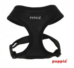 Puppia Hondentuig Soft Harness Zwart- Puppy Tuig & Puppy Harnas