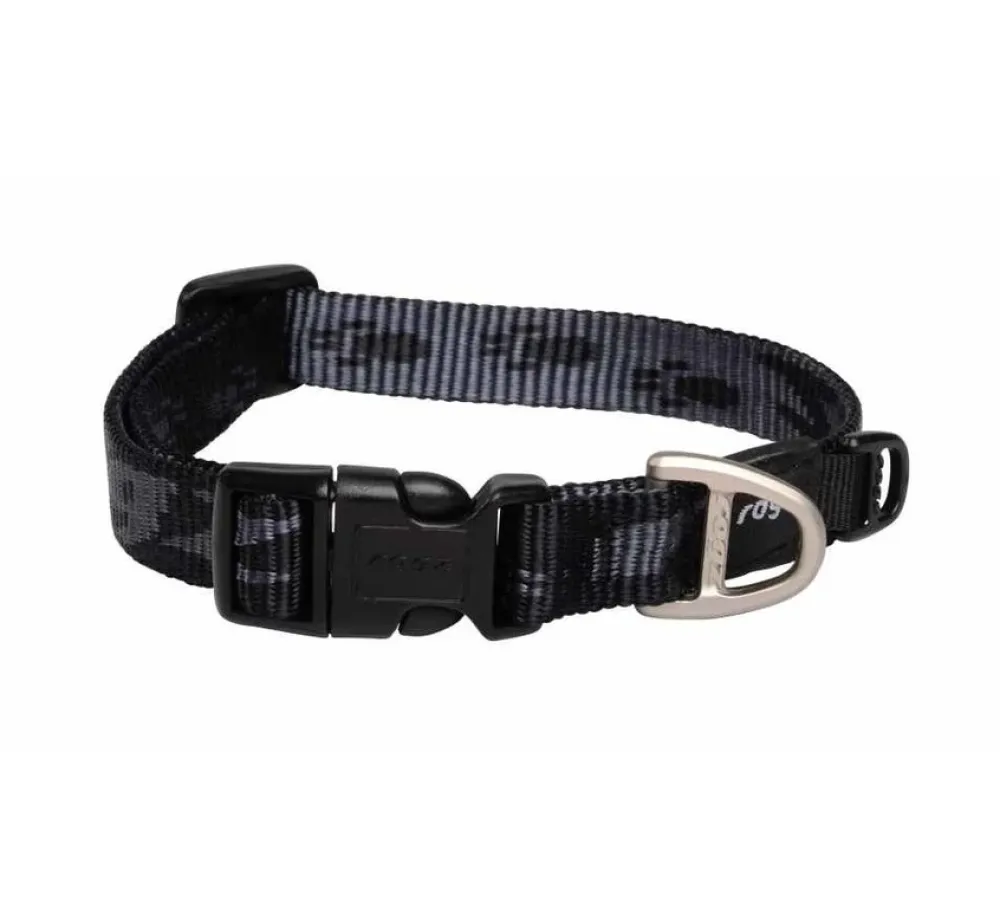 Rogz Hondenhalsband Alpinist Zwart- Hondenhalsband