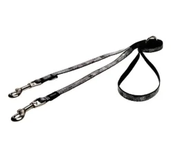 Rogz Hondenriem Multi Purpose Trendy Black Bones- Puppy Riem