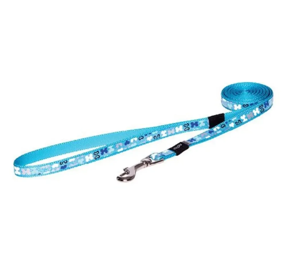 Rogz Hondenriem Trendy Blue Bones- Puppy Riem