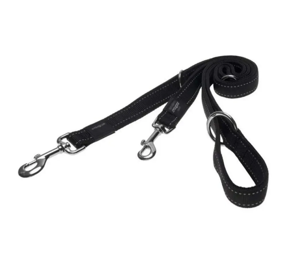 Rogz Hondenriem Utility Multi Purpose Zwart- Puppy Riem