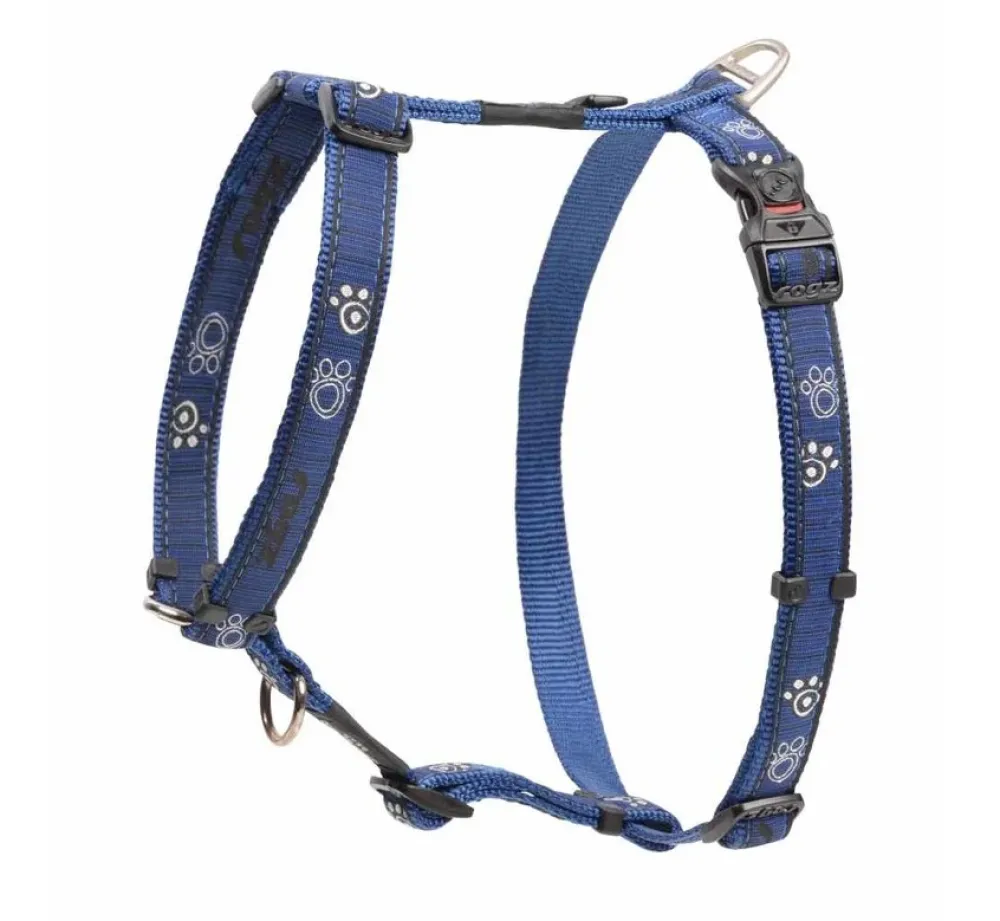 Rogz Hondentuig Navy Paw- Puppy Tuig & Puppy Harnas