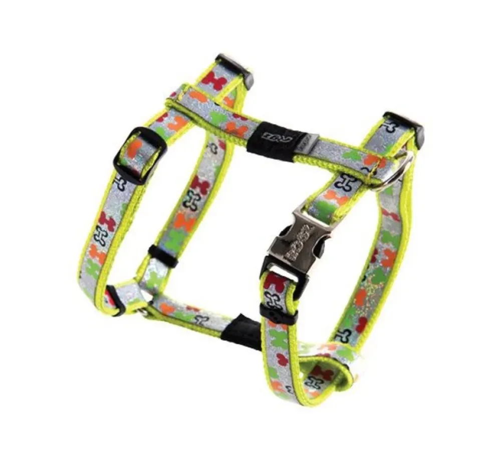Rogz Hondentuig Trendy Multi Bones- Puppy Tuig & Puppy Harnas