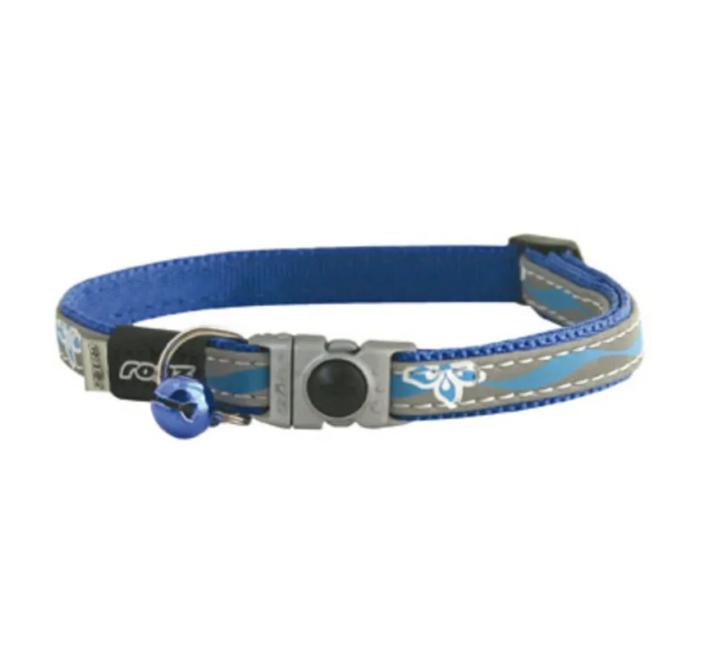 Rogz Kattenhalsband Nightcat Blue Floral- Kattenhalsband