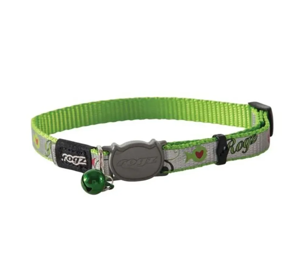 Rogz Kattenhalsband Reflectocat Green Fish- Kattenhalsband